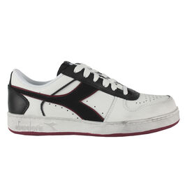 DIADORA MAGIC BASKET LOW ICONA LEATHER 501.178568 01 C5019 White/Red granata