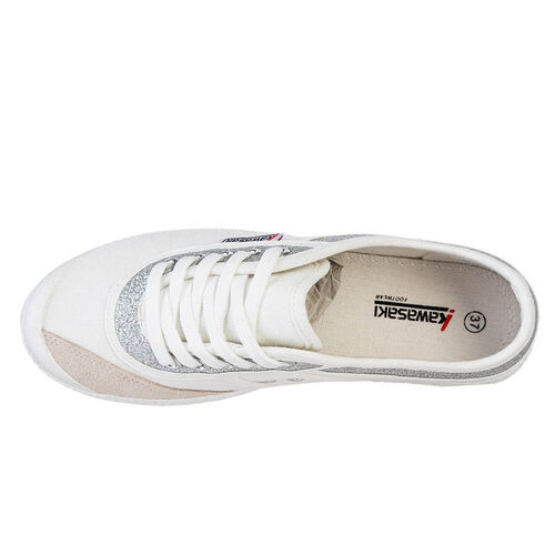 GLITTER CANVAS SHOE - SILVER K194522 8889