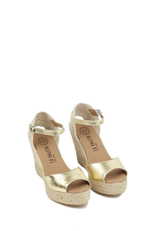 La Valeta Charlene Peep Toe Oro