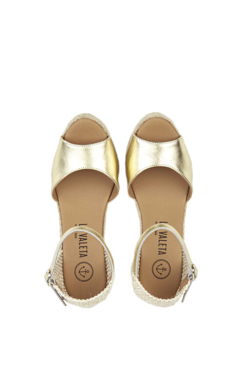 La Valeta Charlene Peep Toe Oro