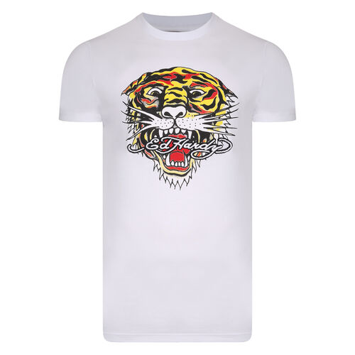 TIGER MOUTH GRAPHIC T-SHIRT WHITE Blanco L