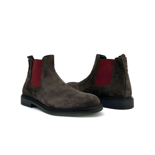 Duca di Morrone Martino - Suede Taupe/Bordo